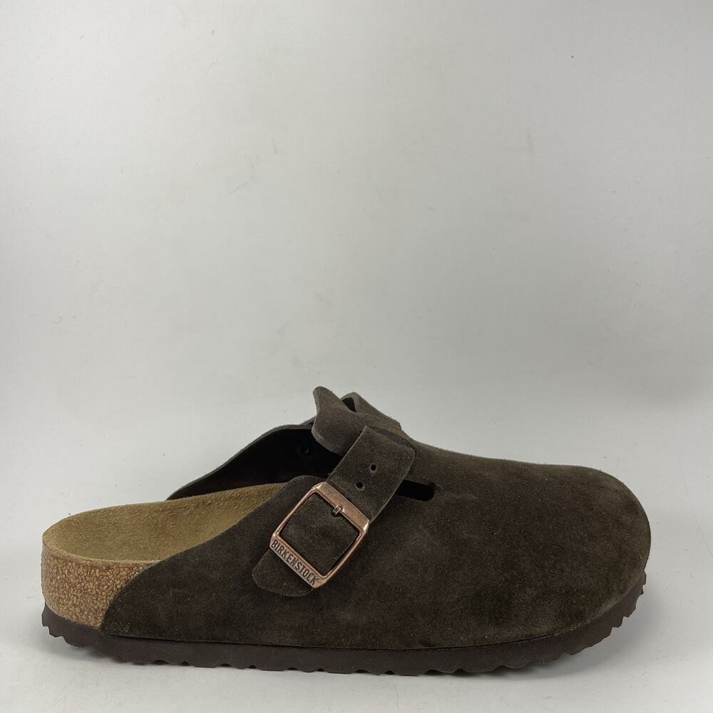Birkenstock Boston Suede Clogs Womens Size 38, US 7 - 7.5 Narrow Mocha Brown